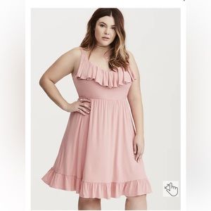RUFFLED TANK SKATER DRESS